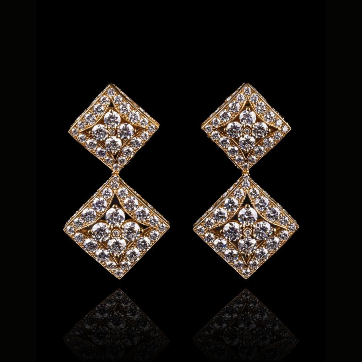 Lucilla, Gold and diamond earrings